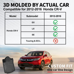 TTX LIGHTING Honda CR-V rear row mats cover the rear area against dirt and moisture.