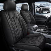 TTX Lighting Ford F150 front seat cover with diamond stitch protects and elevates interior