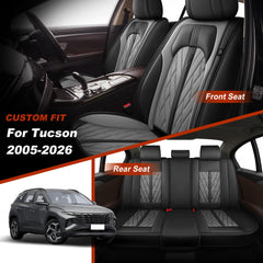TTX LIGHTING front seat close-up shows breathable faux leather texture