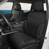 TTX Lighting Tundra front seat cover in quilted faux leather protects the driver seat