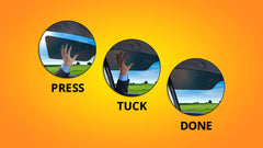 TuckVisor made in USA featuring patent protected design D895498.