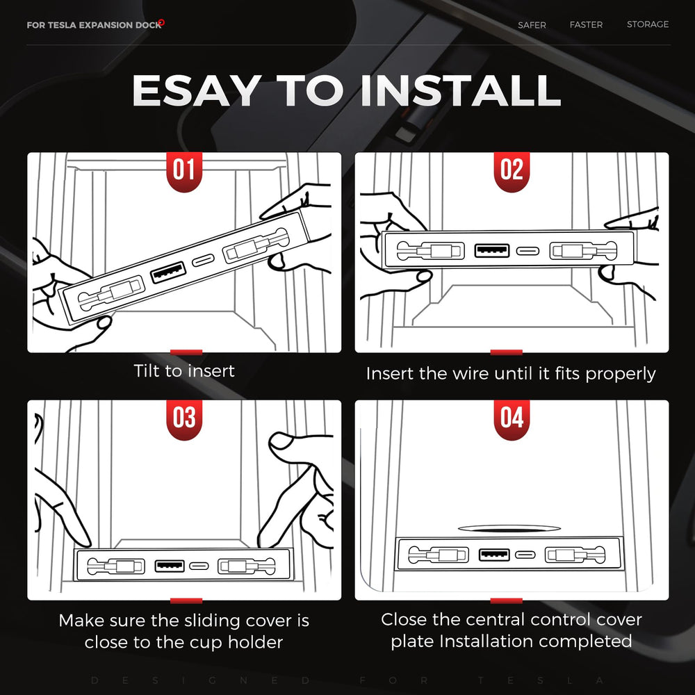 TUDEAO compact and durable design fits Tesla interior easily.