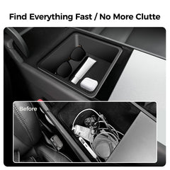 Cup holder area integrated with TUDEAO keeps drinks steady on the road