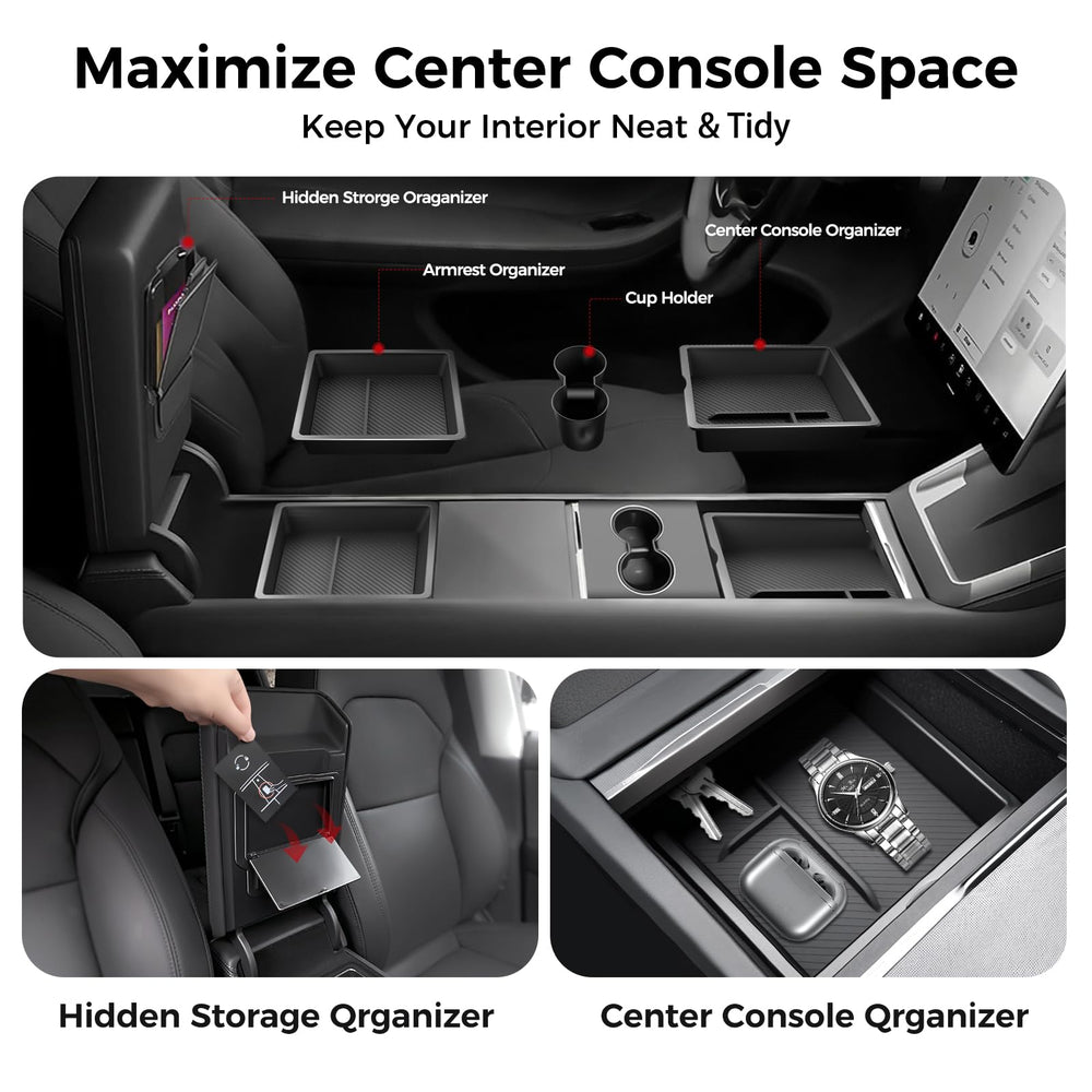 Matte black ABS finish provides an OEM-like look inside your Model Y