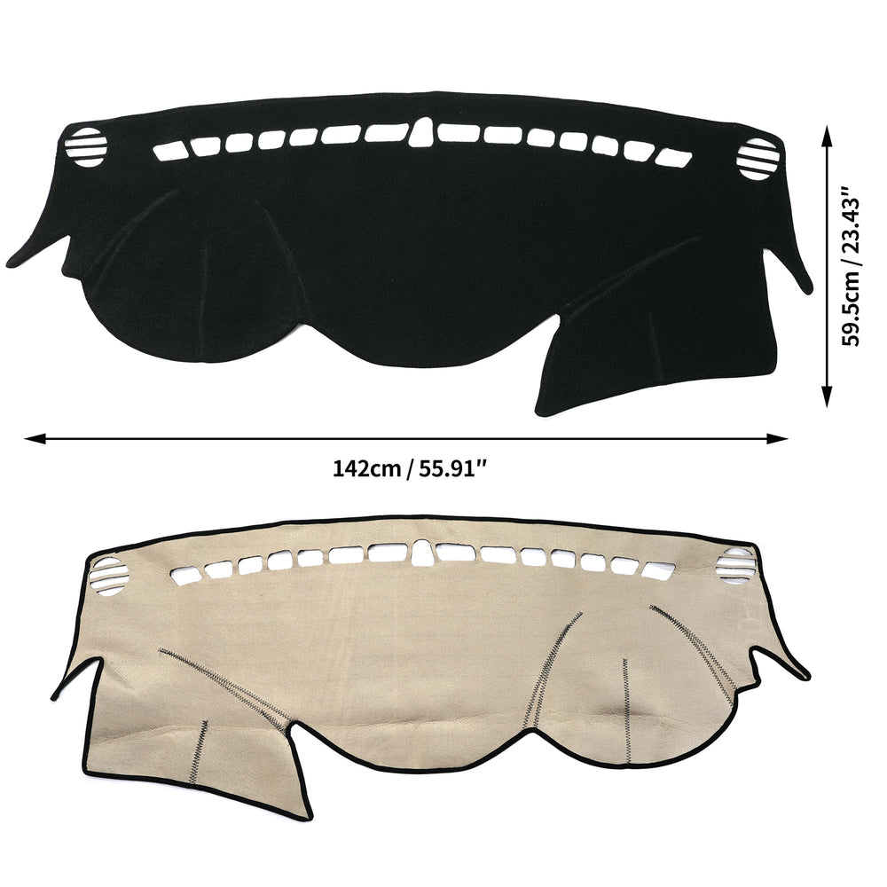 TUELETFU dash protector with non-slip bottom keeps the mat in place during driving.