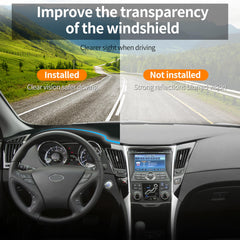 TUELETFU dashboard mat reduces glare for clearer daytime driving.