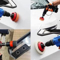 TuhooMall car buffing usage demonstrates wax and glaze application on multiple surfaces.