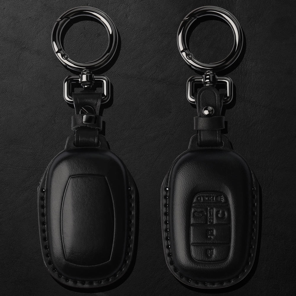 Tukellen leather key fob case for 4/5-button remotes preserves signal integrity.