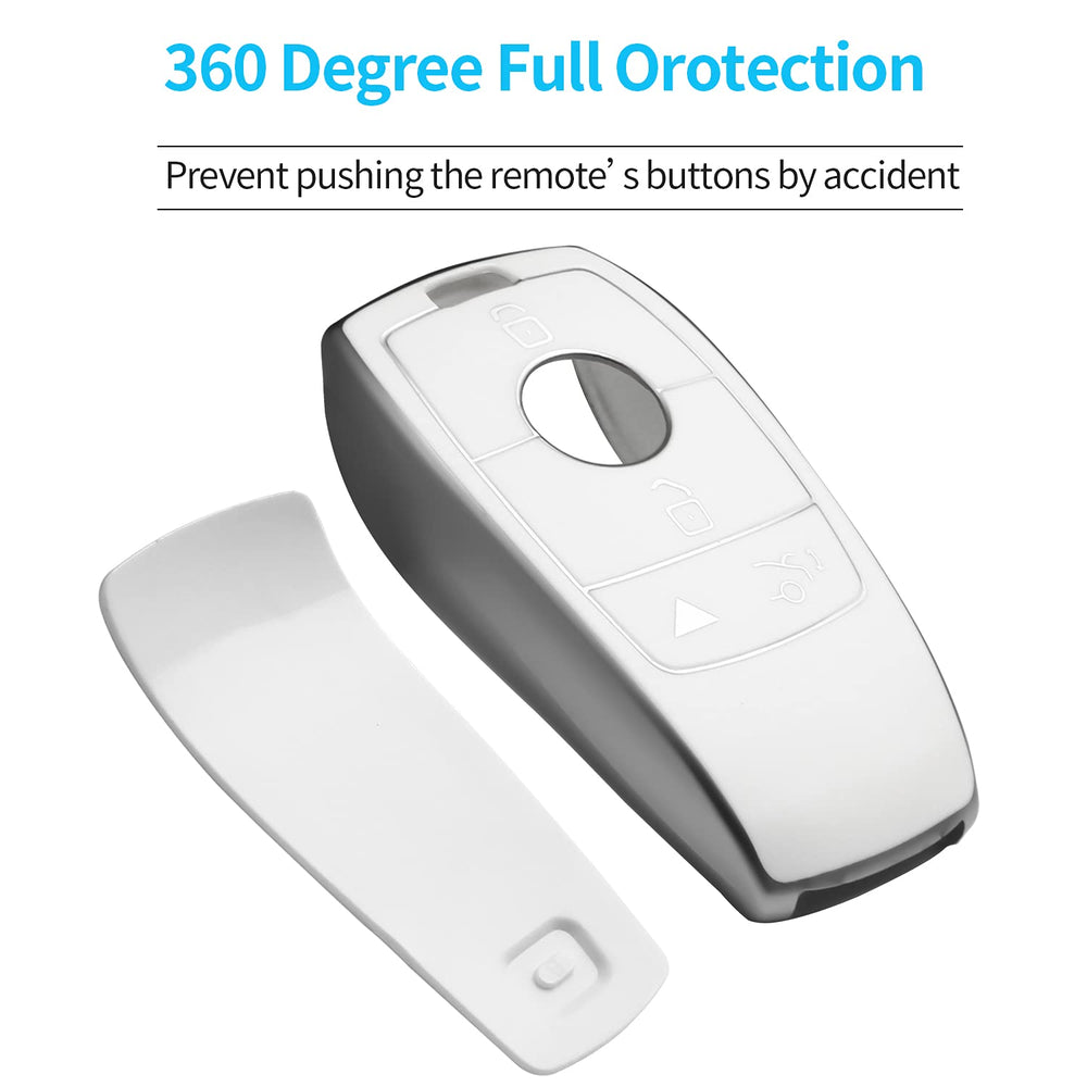 Tukellen Mercedes-Benz key fob cover close-up of durable TPU material.