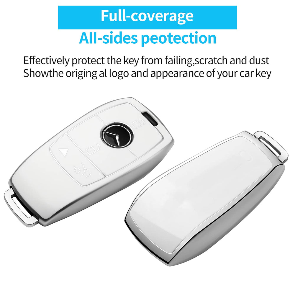 Tukellen Mercedes-Benz key fob cover side view highlighting full perimeter protection.