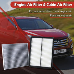 TuLeYiLe cabin air filter pack, side view, purifies cabin air for a fresher interior.