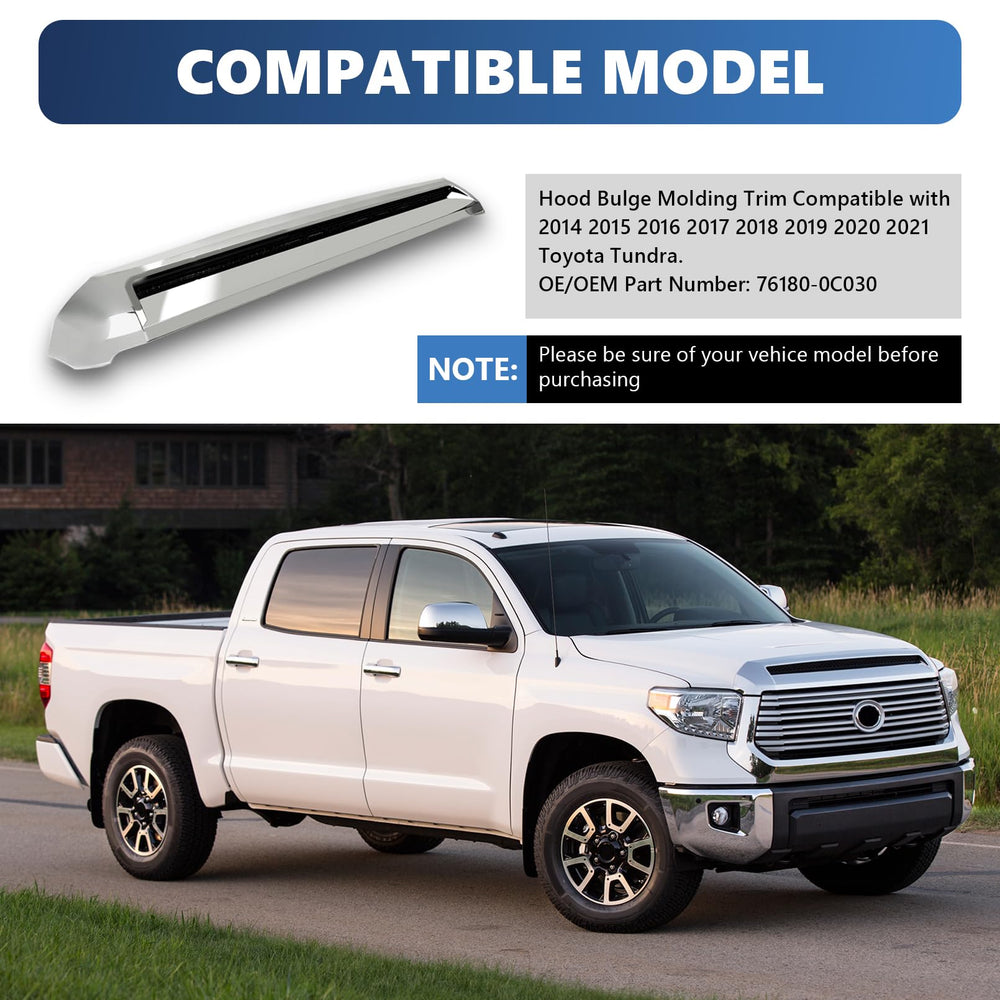 TULMTT chrome hood scoop detail highlights a bold chrome accent.