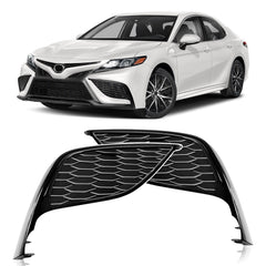 TULMTT Camry fog light cover left side with gloss black finish for protection and style.