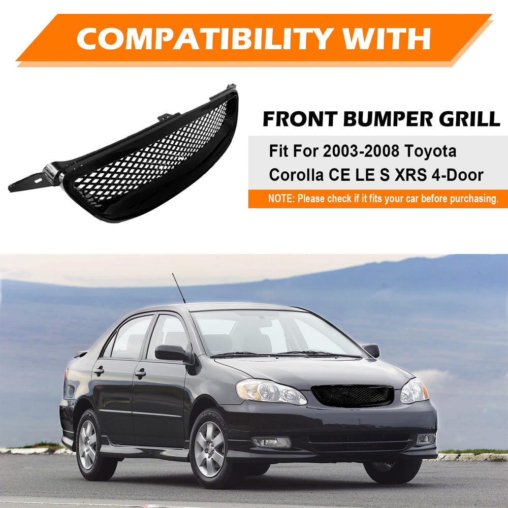 TULMTT mesh-style insert closeup for Corolla protection and aesthetics.
