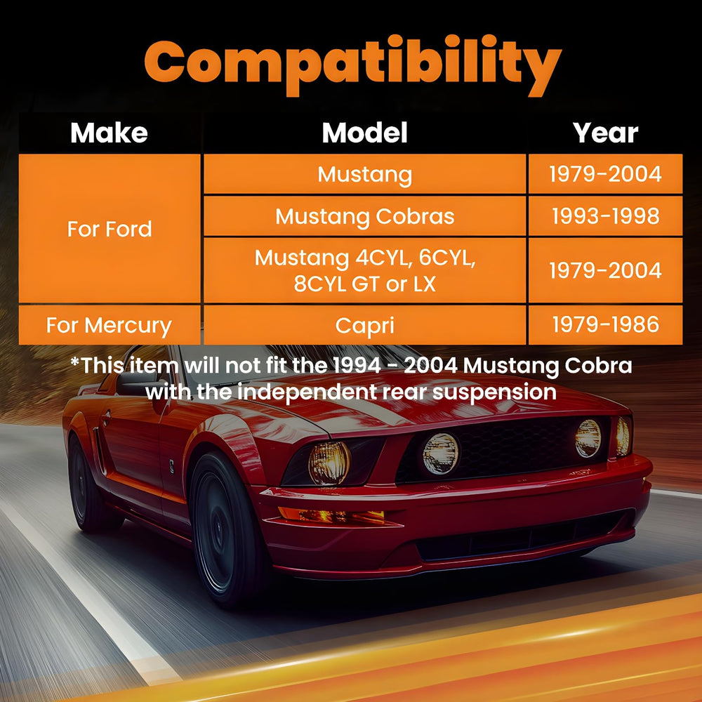 Tuningsworld rear lower tubular control arm for Mustang improves suspension geometry.