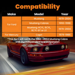 Tuningsworld rear lower tubular control arm for Mustang improves suspension geometry.