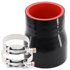 TuoLauthon coupler hose 2.5-3 inch ID close-up highlighting universal turbo pipe compatibility.