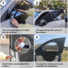 Turcee easy EZ Mounting with Velcro secures shade in seconds