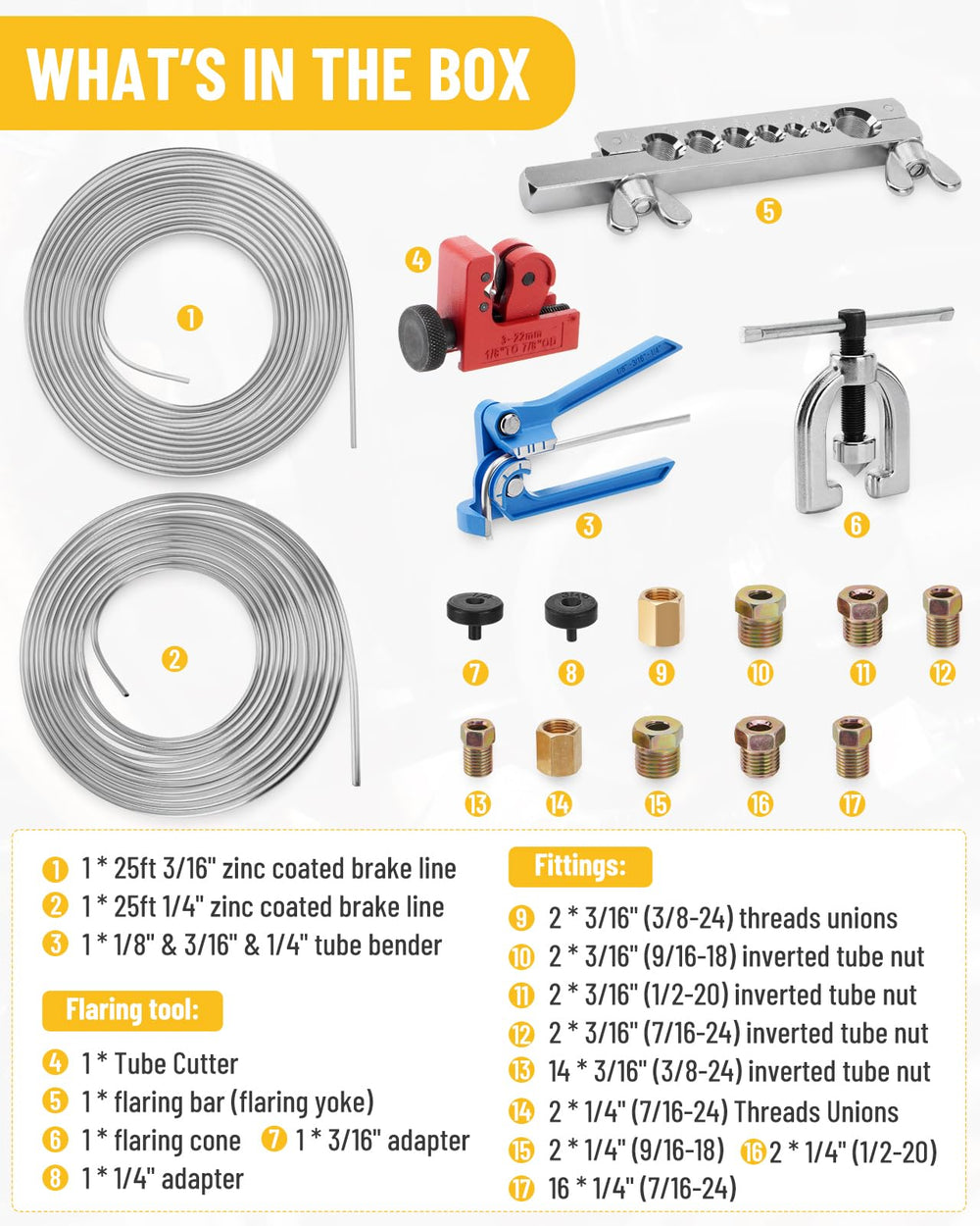 Turnirace unions and fittings bundle adds versatility to brake and fuel projects