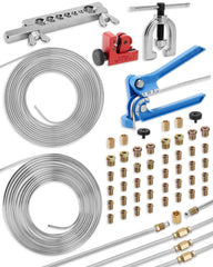 Turnirace brake line kit shows 25ft 3/16in flexible tubing for precise DIY routing