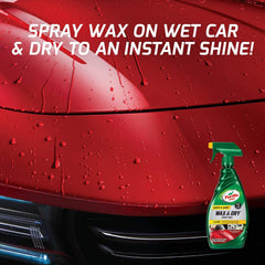 Turtle Wax carnauba-based formula provides premium shine and protection.