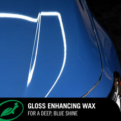 Soft cloth buff removes excess and enhances gloss and depth.