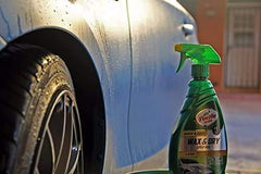 Turtle Wax high-gloss finish close-up shows deep shine and reflection.