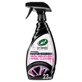 Turtle Wax Hybrid Solutions bottle pour demonstrates quick application on wheels