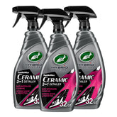Turtle Wax Hybrid Solutions 3-in-1 detailer bottle shows easy waterless cleaning and protection