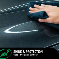 Turtle Wax ICE Spray Wax applied to car paint for deep shine