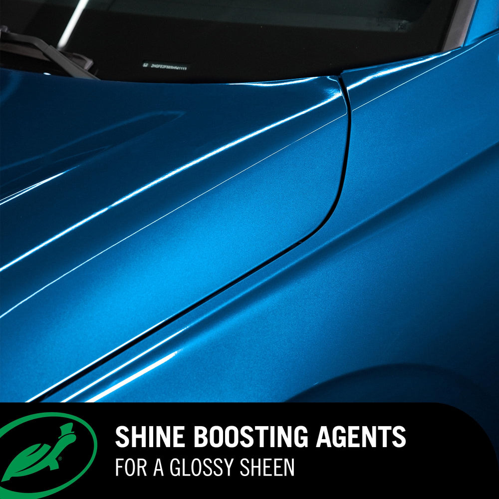 Turtle Wax exterior detailer protects metallic paint with a glossy finish.