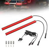 Turvysen 11in LED trailer tail light bar, two‑piece setup enhancing road visibility