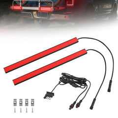 Turvysen 11in LED trailer tail light bar, two‑piece setup enhancing road visibility