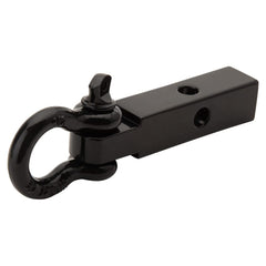 TUSK 1-1/4 inch hitch with shackle front view highlighting rugged steel construction for heavy towing