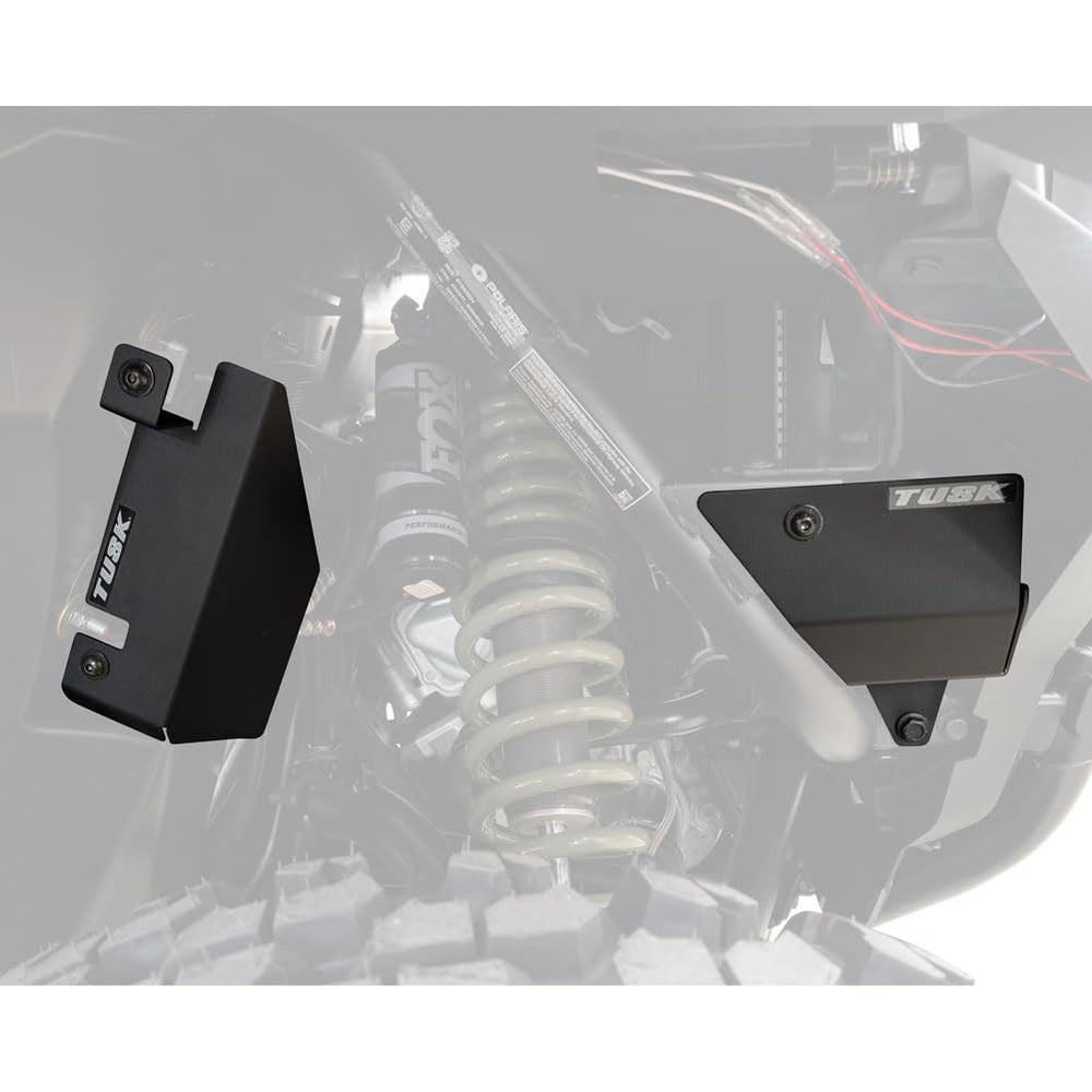 TUSK AC Line Shield front view protects A/C lines on Polaris Xpedition 2024-2025.