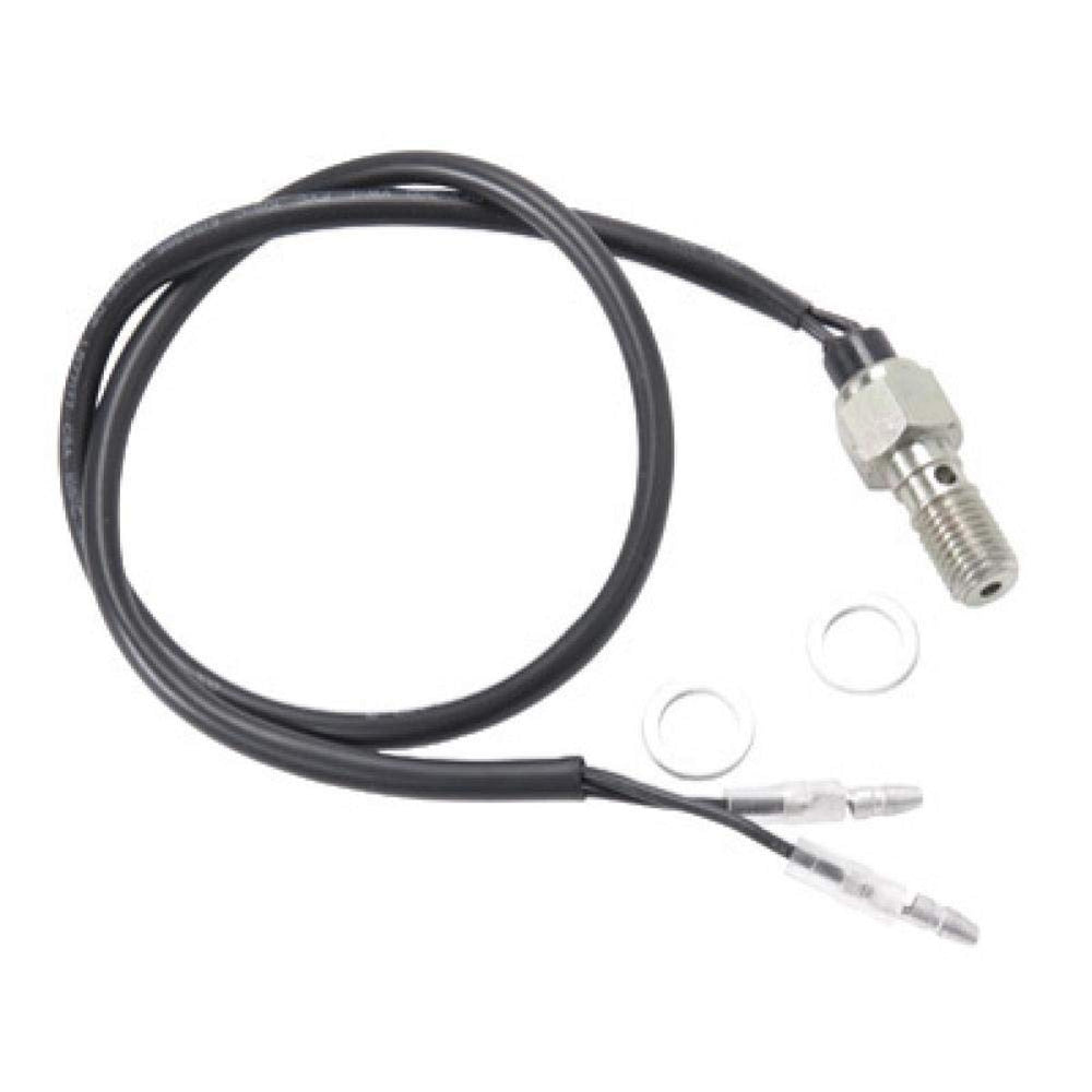 TUSK hydraulic brake switch installed on a Nissin banjo bolt for reliable brake signaling