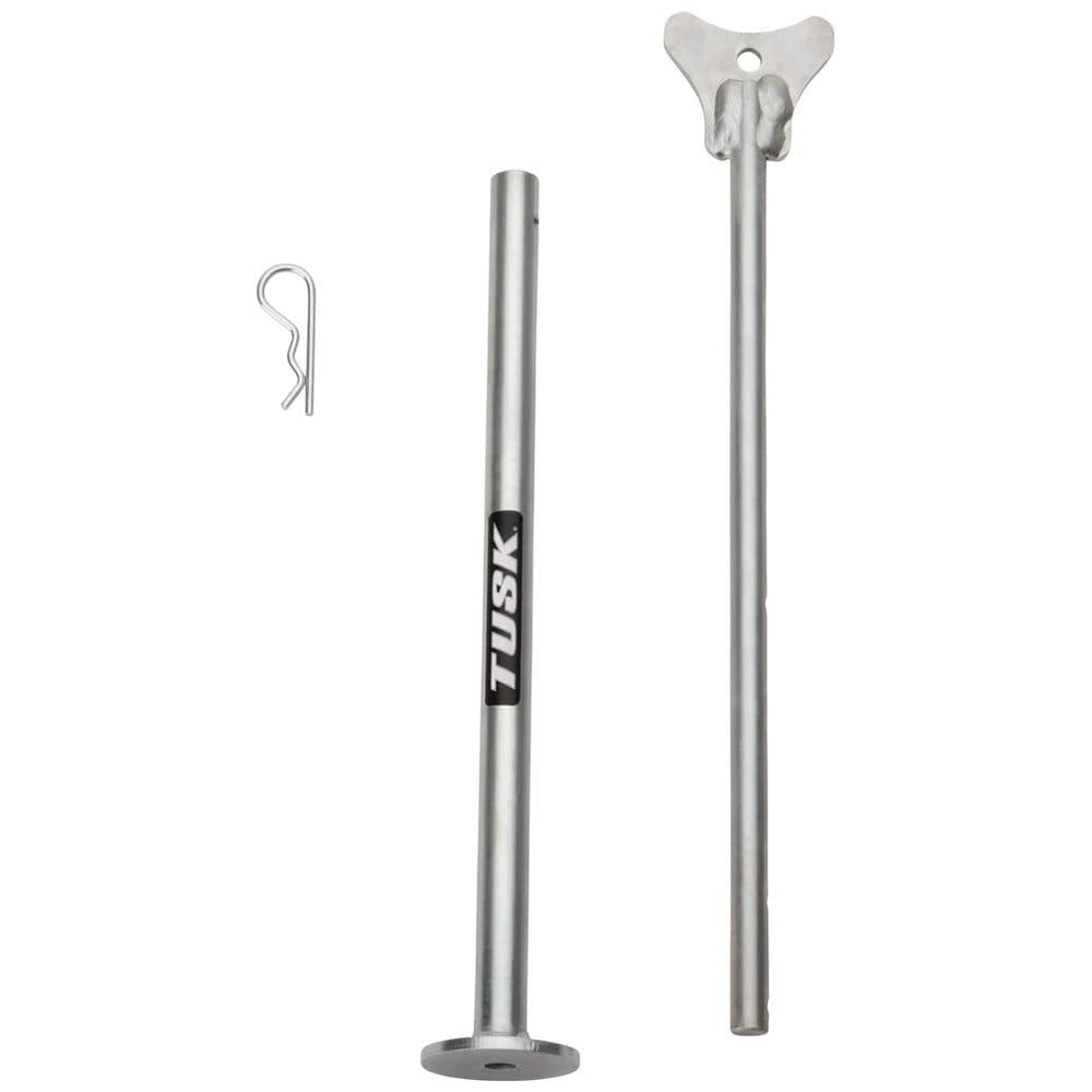 Tusk MotoCrutch finished in zinc plating to resist corrosion during use