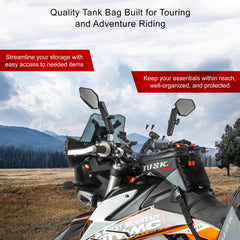 TUSK Olympus elastic top cord secures extras during stops