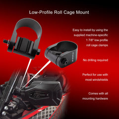 Weather-resistant construction withstands dust and vibration on tough off-road trails.