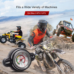 Tusk radiator cap on Yamaha YZ450F demonstrates easy installation and accurate readings.