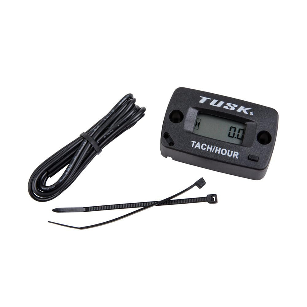 TUSK tach/hour meter front view for quick RPM checks on rides.