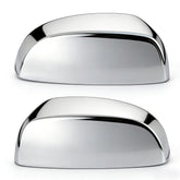 Tutor Auto chrome side view mirror covers top half on Chevy Silverado adds gloss and protection