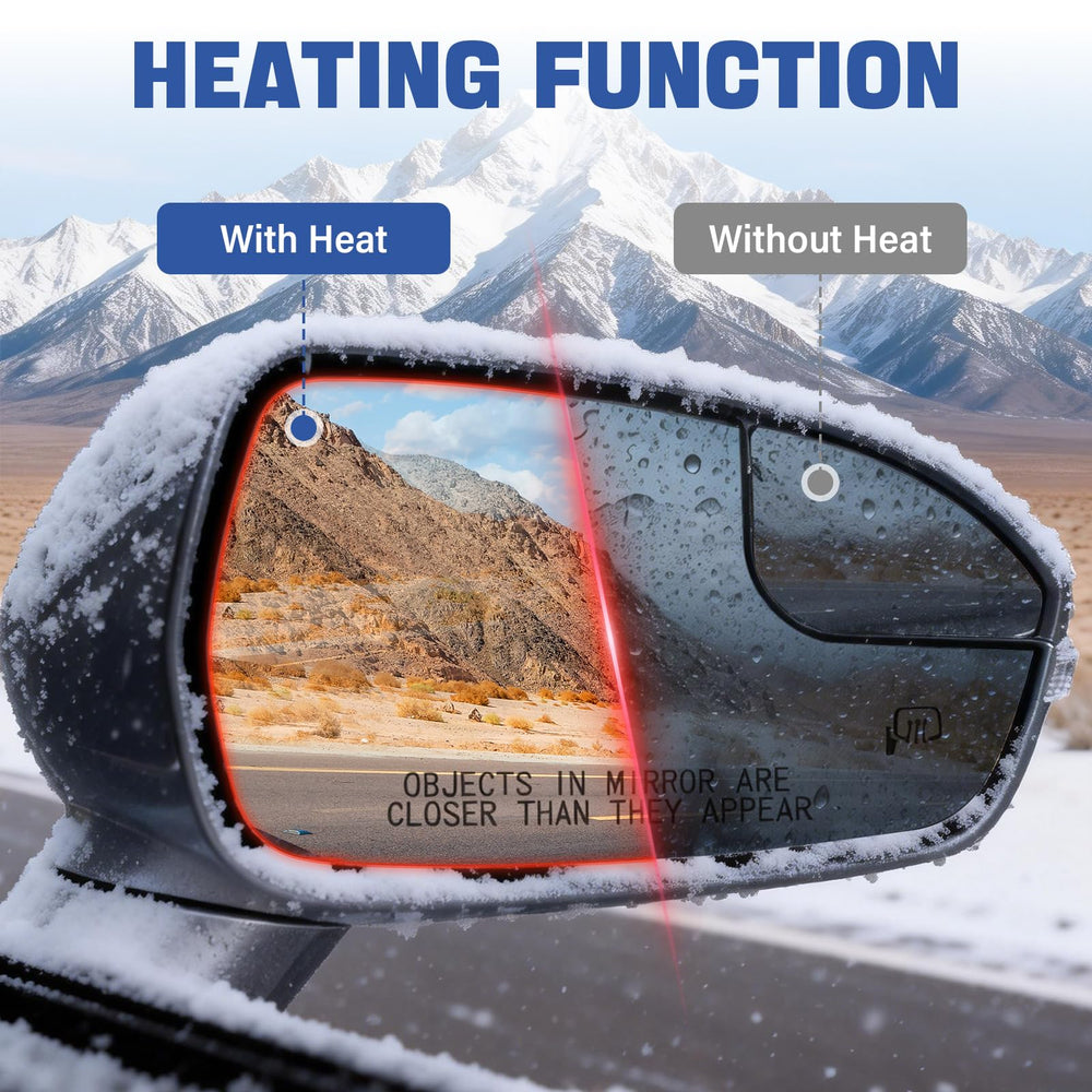 Dual-pin heating connector delivers reliable warmth in Tutor Auto mirror.