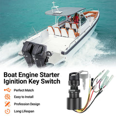 Tutor Auto Mercury ignition switch side profile showing compact build and durable wiring.