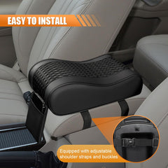 Tuxihapp armrest cushion with phone holder keeps phone within reach.