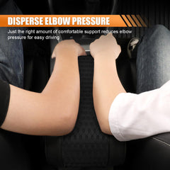 Tuxihapp wide-design armrest cushion fits driver and passenger.
