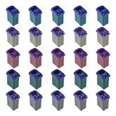 Tuxihapp square fuse 15A in kit, color-coded for quick identification and replacement.