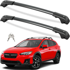Tuyoung 300lbs lockable crossbars on Subaru Crosstrek side rails for secure cargo