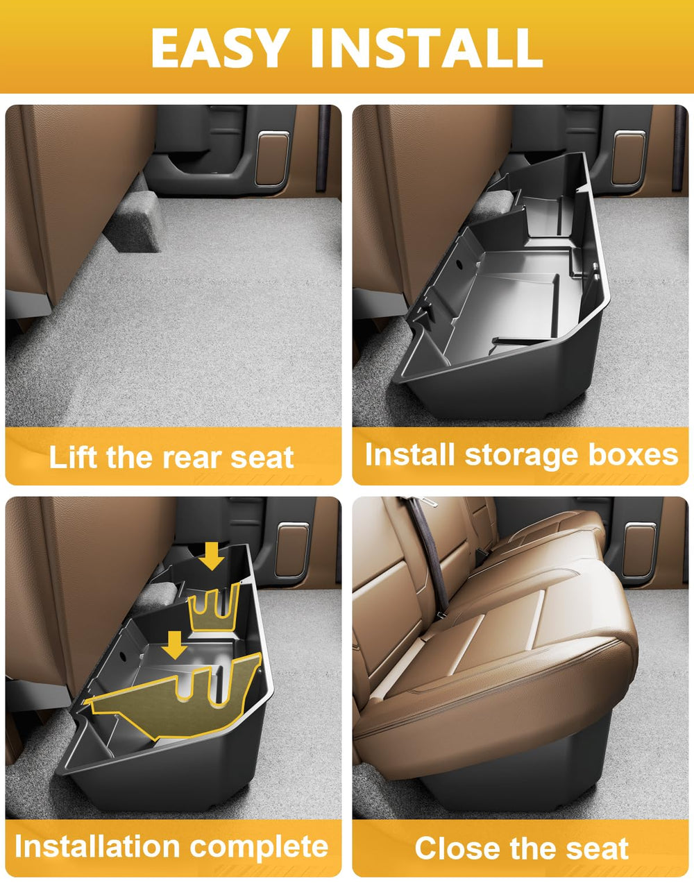 Tuyoung concealed under-seat storage keeps valuables out of sight