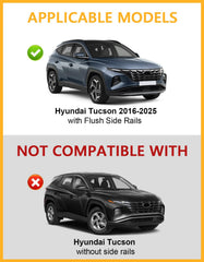 Tuyoung aluminum crossbars show sturdy construction for heavy cargo.